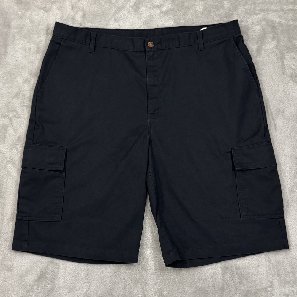 Dickies Shorts Mens 42 Black Cargo Relaxed Lightweight Workwear‎ Twill High Rise